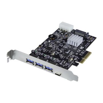 StarTech.com 4 poorts USB 3.1 PCIe kaart met 2 onafhankelijke kanalen 3x USB-A en 1x USB-C (PEXUS313AC2V) thumbnail