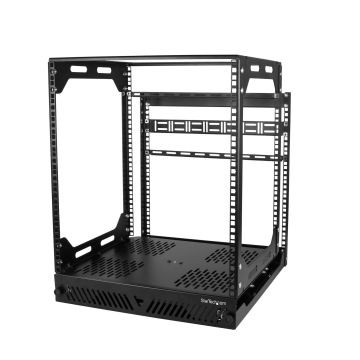 StarTech.com 12U 19” Uitschuifbaar en Roterend Open Frame Server Rack, 4 Post AV/Data Rack, 42,5cm (16.7") Diep Slide-Out IT Rack met Kabelmanagement, Uittrekbaar/Draaibaar Computer Rack (PORACK12U) thumbnail