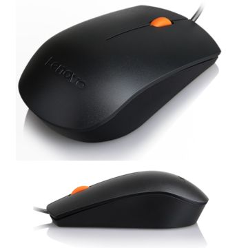 Lenovo Mouse Ambidextrous - USB Type-A - 1600 DPI - Black - Maus (GX30M41577) (GX30M41577) thumbnail