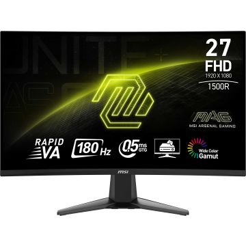 MSI MAG 27C6F computer monitor 68,6 cm (27") 1920 x 1080 Pixels Full HD LCD Zwart (MAG 27C6F) thumbnail