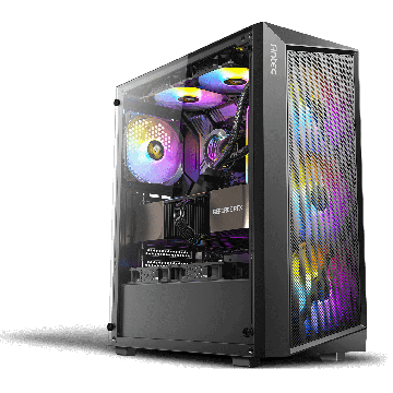 Antec AX67 ARGB Mid Tower Gaming Bl - Midi/Minitower (0-761345-10207-0) (0-761345-10207-0) thumbnail