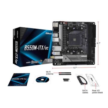 ASRock B550M-ITXAC Motherboard (B550M-ITX/AC) thumbnail
