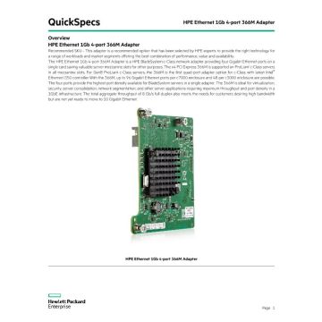 HPE 1GB 4-port 366M Ethernet (4053162558854-RFB) thumbnail