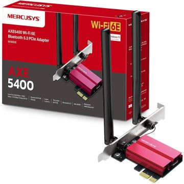 TP-Link MA86XE Mercusys AXE5400 Tri-Band Wi-Fi 6E Bluetooth PCI Express Adapter (MA86XE) thumbnail
