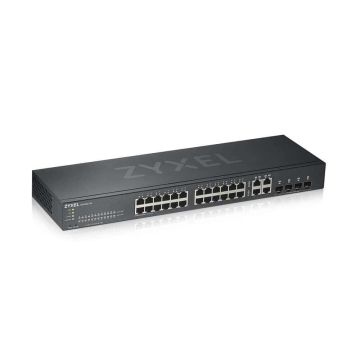 Zyxel GS1920-24V2 netwerk-switch Managed Gigabit Ethernet (10/100/1000) Zwart (GS1920-24V2) thumbnail