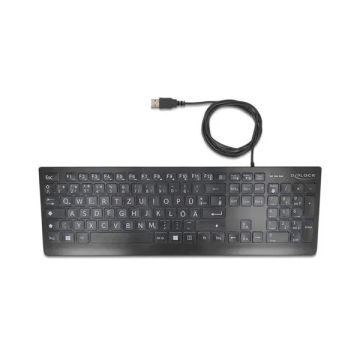 Delock USB Tastatur kabelgebunden 1.5 m schwarz mit XXL Buchstaben und (12170) (12170) thumbnail