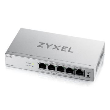 Zyxel GS1200-5HPV3 Managed L2 Gigabit Ethernet (10/100/1000) Power over Ethernet (PoE) Desktop Grijs (GS12005HPV3EU0101F) thumbnail