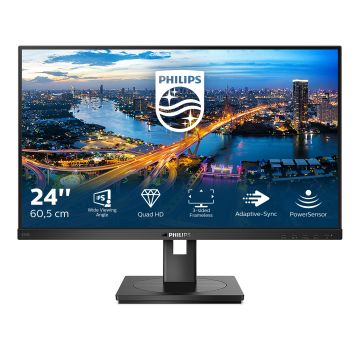 Philips B Line 245B1/00 computer monitor 60,5 cm (23.8") 2560 x 1440 Pixels Quad HD LED Zwart (245B1/00) thumbnail