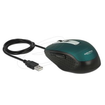 DELOCK Optische 5-Tasten Maus USB Typ-A grün (12617) thumbnail
