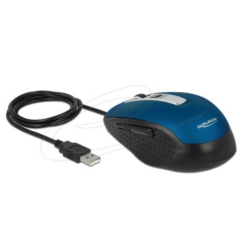 DELOCK Optische 5-Tasten Maus USB Typ-A blau (12621) thumbnail