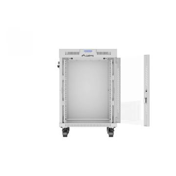 LANBERG rack 19/15U 600x600 grey LCD flat pack V2 glass door (FF01-6615-12SL) thumbnail