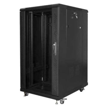 LANBERG FF01-6822-12BL Lanberg rack cabinet 19 22U/ 600x800mm black LCD glass door (FF01-6822-12BL) thumbnail