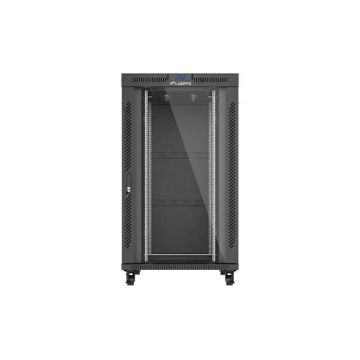 LANBERG 19 27U 800x1200 freist. LCD Glastür (FlatPack) sw (Speditionsversand) (FF01-8227-12BL) thumbnail