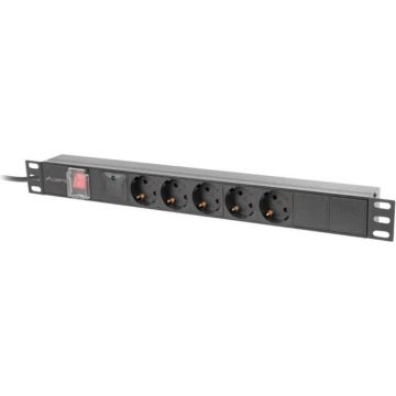 Lanberg *Listwa zasilajaca  2m   5x230    PDU- (PDU-05F-0200-BK) thumbnail