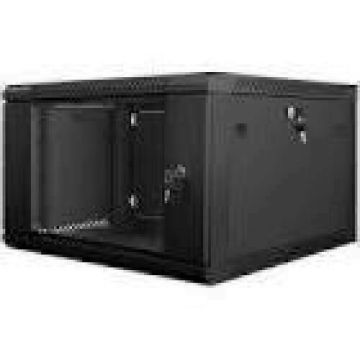 Lanberg single section cabinet WF01-6606-10B 6U 368mm 600mm 600 mm wall-mounted Glass 19 Inch black (WF01-6606-10B) thumbnail