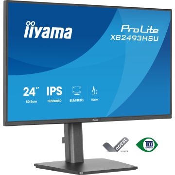 iiyama ProLite XB2493HSU-B1 computer monitor 60,5 cm (23.8") 1920 x 1080 Pixels Full HD LED Zwart (XB2493HSU-B1) thumbnail