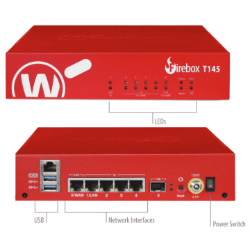 WatchGuard Firebox T145-W Appliance Only - Netzwerksicherheit (WGT146000) (WGT146000) thumbnail