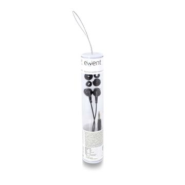 Ewent EW3584 hoofdtelefoon/headset Hoofdtelefoons Bedraad In-ear Muziek Zwart (EW3584) thumbnail