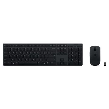 Lenovo 4X31K03931 toetsenbord Inclusief muis RF-draadloos + Bluetooth Amerikaans Engels Zwart (4X31K03931) thumbnail