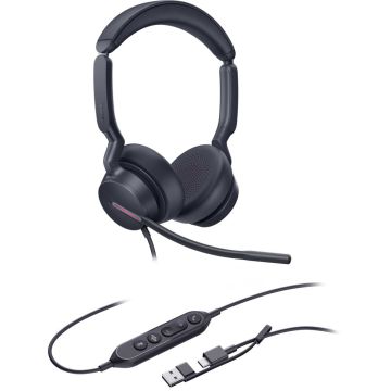 Yealink UH46 Dual UC USB-C/A Headset (UH46 DUAL UC USB-C/A) (UH46 DUAL UC USB-C/A) thumbnail