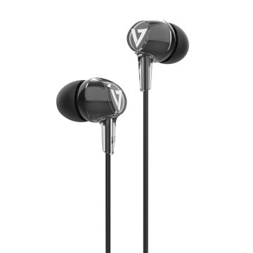 V7 HA220 hoofdtelefoon/headset Bedraad In-ear Gesprekken/Muziek/Sport/Elke dag Zwart (HA220) thumbnail