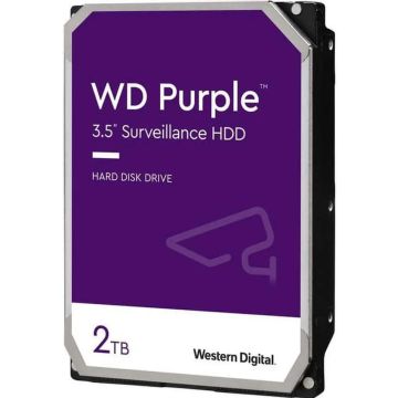 Western Digital WD Purple Surveillance Hard Drive WD20PURZ - Festplatte - 2 TB - intern - 8.9 cm (3.5) - SATA 6Gb/s - 5400 U/min (WD20PURZ) thumbnail