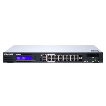 QNAP QGD-1600P Managed Gigabit Ethernet (10/100/1000) Power over Ethernet (PoE) 1U Zwart, Grijs (QGD-1600P-4G) thumbnail
