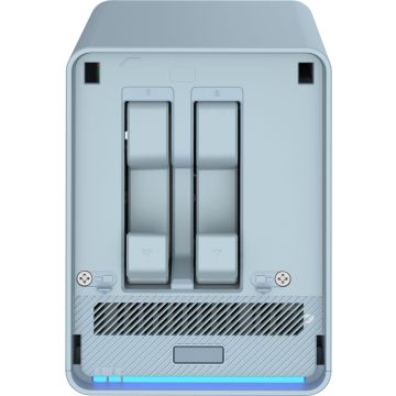 QNAP QMiroPlus-201W NAS Desktop Intel® Celeron® J4125 4 GB DDR4 0 TB QNAP Turbo System Blauw (QMIROPLUS-201W) thumbnail