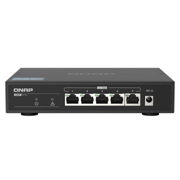 QNAP QSW-1105-5T netwerk-switch Unmanaged Gigabit Ethernet (10/100/1000) Zwart (QSW-1105-5T) thumbnail