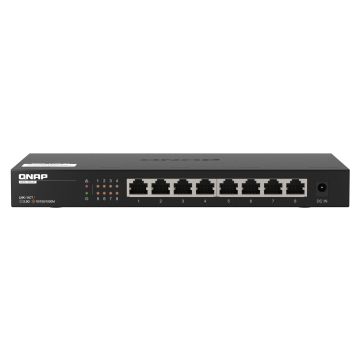 QNAP QSW-1108-8T netwerk-switch Unmanaged 2.5G Ethernet (100/1000/2500) Zwart (QSW-1108-8T) thumbnail