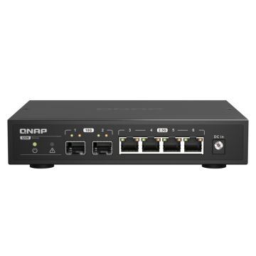 QNAP QSW-2104-2S netwerk-switch Unmanaged 2.5G Ethernet Zwart (QSW-2104-2S) thumbnail