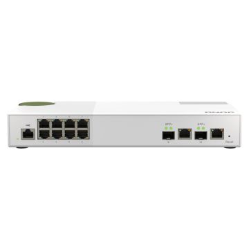 QNAP QSW-M2108-2C netwerk-switch Managed L2 2.5G Ethernet (100/1000/2500) Grijs, Wit (QSW-M2108-2C) thumbnail
