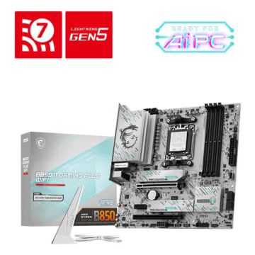 MSI B850M GAMING PLUS WIFI moederbord AMD B850 Socket AM5 micro ATX (7E66-001R) thumbnail