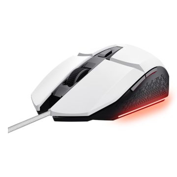 Trust GXT 109PS Felox Gaming Muis - Bedrade gamingmuis – 6 programmeerbare knoppen – 6400 DPI – Wit (26316) thumbnail