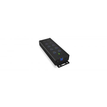 ICY BOX IB-HUB1703-QC3 USB 3.2 Gen 1 (3.1 Gen 1) Type-B 5000 Mbit/s Zwart