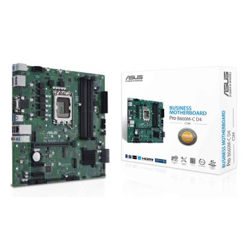 ASUS PRO B660M-C D4-CSM Intel B660 LGA 1700 micro ATX (90MB19B0-M1EAYC) thumbnail