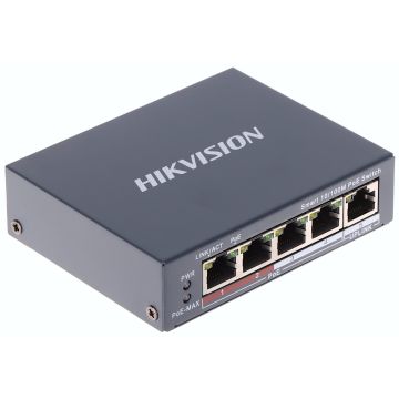 Hikvision DS-3E1105P-EIV2 network switch Managed Fast Ethernet (10/100) Power over Ethernet (PoE) Gray (DS-3E1105P-EIV2) thumbnail