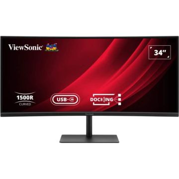 Viewsonic VG3419C-2 computer monitor 86,4 cm (34") 3440 x 1440 Pixels UltraWide Quad HD LED Zwart (VG3419C-2) thumbnail