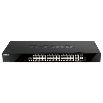 D-Link DGS-1520-28 netwerk-switch Managed L3 10G Ethernet (100/1000/10000) 1U Zwart (DGS-1520-28) thumbnail