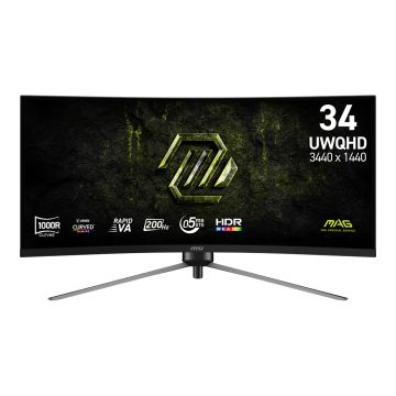 MSI MAG 345CQRF E20 computer monitor 86,4 cm (34") 3440 x 1440 Pixels UltraWide Dual Quad HD Zwart (9S6-3DD14H-030) thumbnail