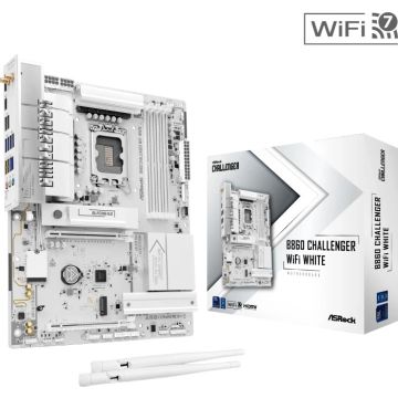 ASROCK B860 Challenger WiFi DDR5 Intel S1851 White retail (90-MXBUB0-A0UAYZ) thumbnail