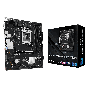 ASRock H610M-HDV/M.2+ D5 - Motherboard - micro ATX - LGA1700-Sockel - H610 Chipsatz - USB 3,2 Gen 1, USB-C 3,2 Gen 1 - Gigabit L (H610M-HDV/M.2+ D5) thumbnail