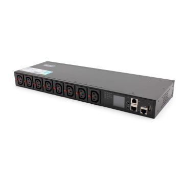 Digitus DN-DP-H1-12C13 SMART PDU power strip 1U, inlet IEC320 C20 16A/250V, outlets 12x C13, 16A (DN-DP-H1-12C13) thumbnail
