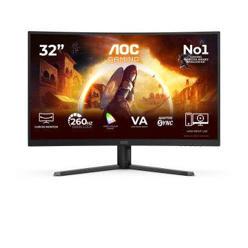 AOC G4 C32G42ZE computer monitor 80 cm (31.5") 1920 x 1080 Pixels Full HD LED Zwart, Rood (C32G42ZE) thumbnail