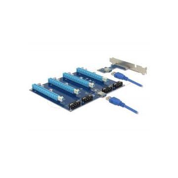 Delock Riser Karte PCI Express x1 zu 3 x PCIe x1 mit 50 cm USB Kabel (41442) (41442) thumbnail