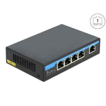 DELOCK Gigabit Ethernet Switch 4 Port PoE + 1 RJ45 (87764) thumbnail