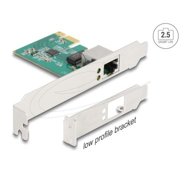 Delock PCI Express x1 Netzwerkkarte 2,5 Gigabit LAN 1 x RJ45 RTL8125 (88100) thumbnail