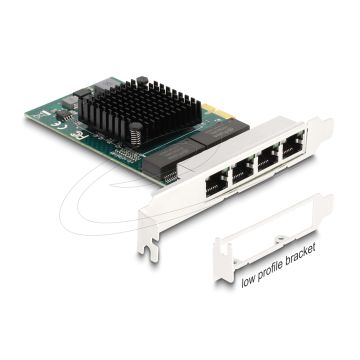 Delock PCI Express x1 Netzwerkkarte Gigabit LAN 4 x RJ45 BCM (88207) thumbnail