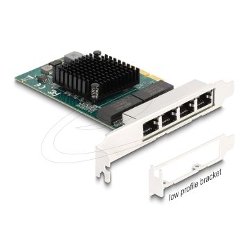 Delock PCI Express x4 Netzwerkkarte Gigabit LAN 4 x RJ45 BCM (88208) thumbnail