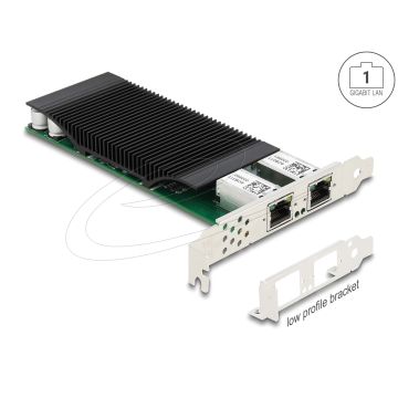 Delock PCI Express x4 Netzwerkkarte Gigabit LAN 2 x RJ45 mit PoE+ i350 (88500) thumbnail